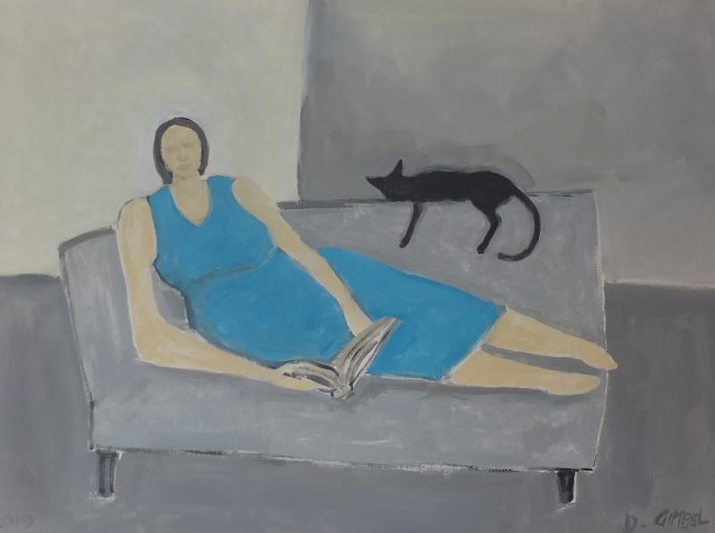 “The Lounge” - Douglas Gimbel - 2019 - 30” X 40” - acrylic on canvas. Douglas Gimbel - 2019