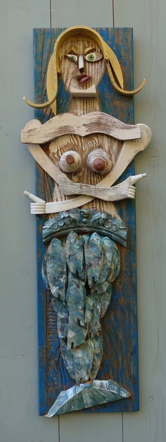 Andre Benoit’s mixed media “Mermaiden” won Best In Show at the 2019 ARTinME opening and awards. Courtesy of BRAF Andre Benoit