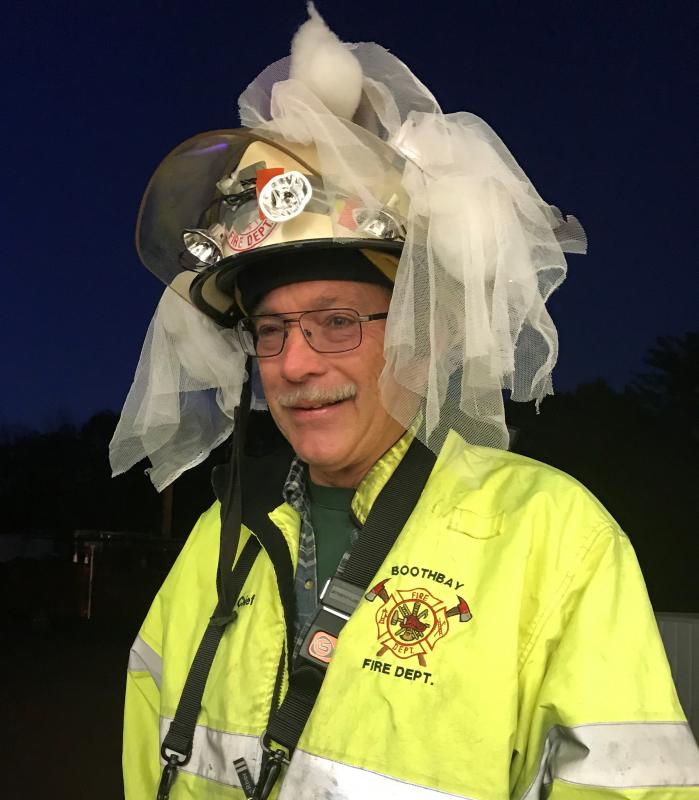 “Firezilla,” aka Boothbay Fire Chief Dick Spofford. KELLIE BIGOS/Boothbay Register