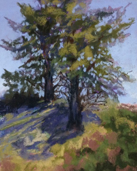 Jerri Whitman of Dresden received an Honorable Mention for “Trees” at 2019 ARTinME. Courtesy of BRAF Jerri Whitman