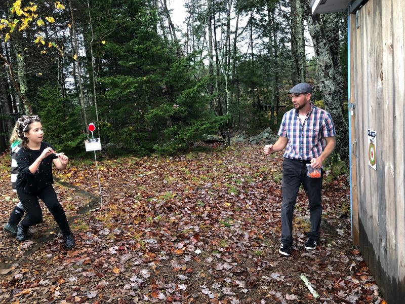 Sarah Harris lines up for the target. JENNY BENNETT/Boothbay Register