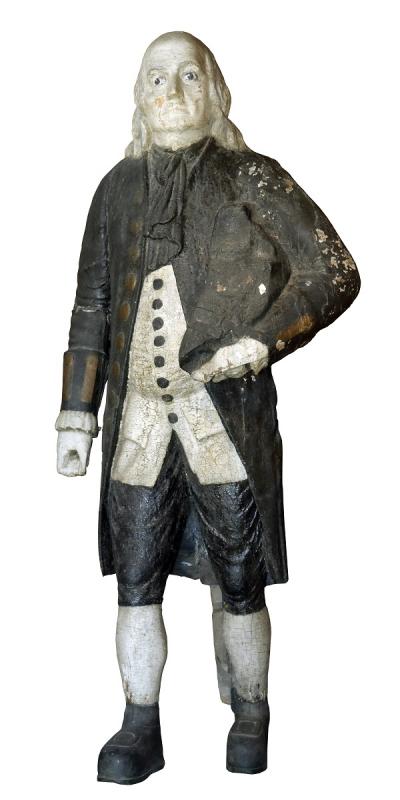 Important full-length ship’s figurehead from the sidewheeler SS Franklin. Courtesy of Carol Achterhof