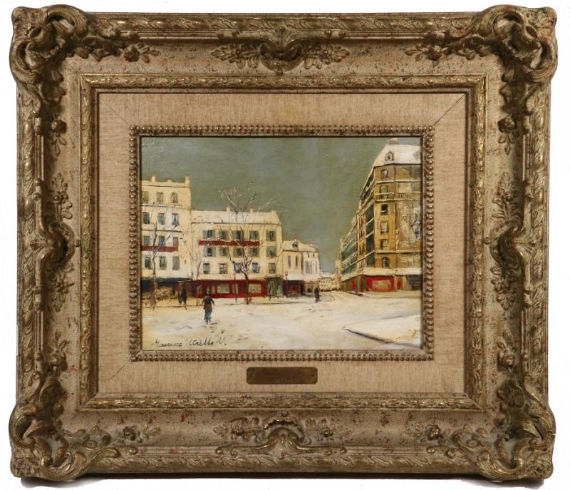 Parisian winter scene by Maurice Utrillo (France, 1883-1955). Courtesy of Carol Achterhof