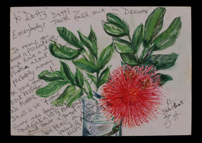 Handwritten note by George Harrison, written on Maui, circa 1994. Courtesy of Carol Achterhof