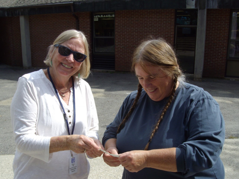 Pam Baldwin presents Toby LeConte with a check. Courtesy photo