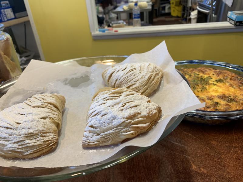Sfogliatelle, an Italian pastry, at Mammy’s Bakery. SUSAN JOHNS/Wiscasset Newspaper
