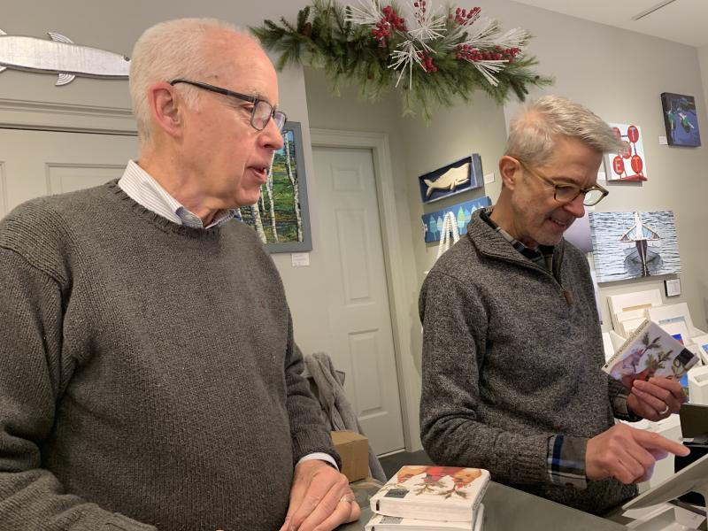BIRCH owners Brad Sevaldson, left, and Greg Uthoff. SUSAN JOHNS/Wiscasset Newspaper