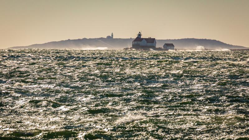 The choppy ocean near Cuckolds Light off Newagen. Mike Leonard photo