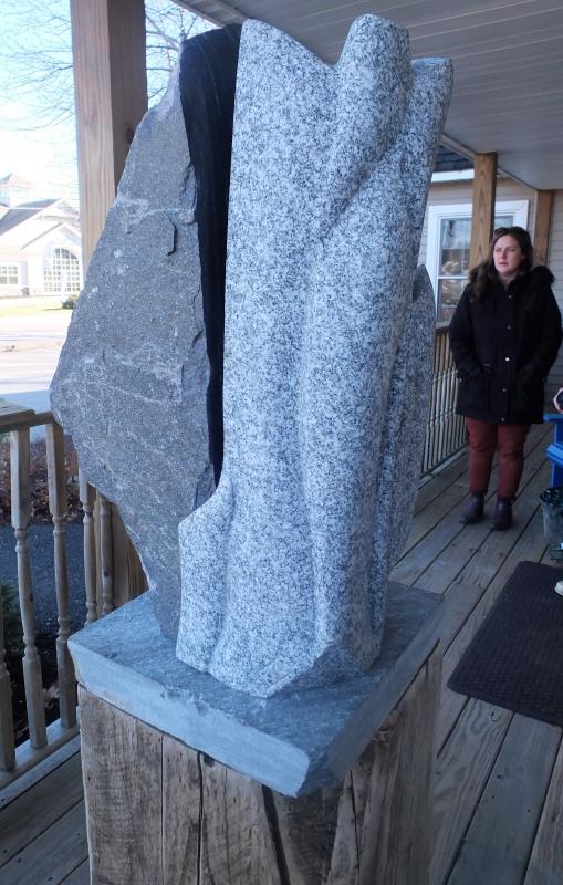 The artist behind the sculpture ... LISA KRISTOFF/Boothbay Register Isabel Catherine Kelley,