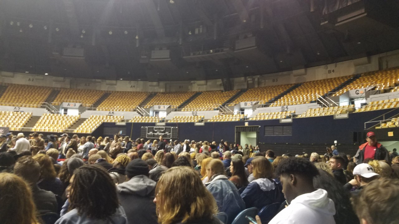 The waiting moved inside. Corey Tibbetts photo