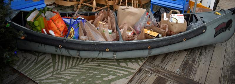 After all the donations were in, the Boothbay Region Food Pantry boat weighed out at 309 pounds. LISA KRISTOFF/Boothbay Register
