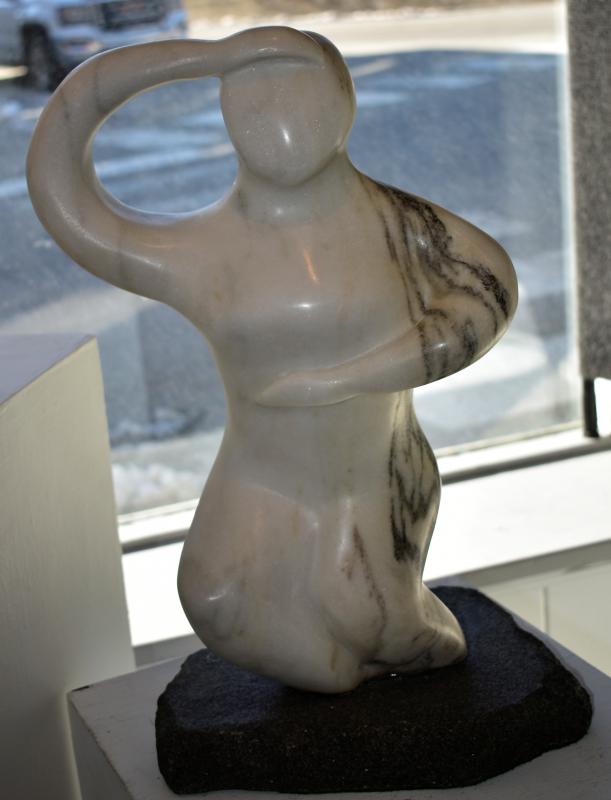“Penelope” – carved in marble, by Dick Alden. Richard “Dick” Alden, Boothbay
