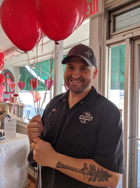 Footbridge Brewery co-owner Nick Ullo enjoys the festivities. Courtesy photo