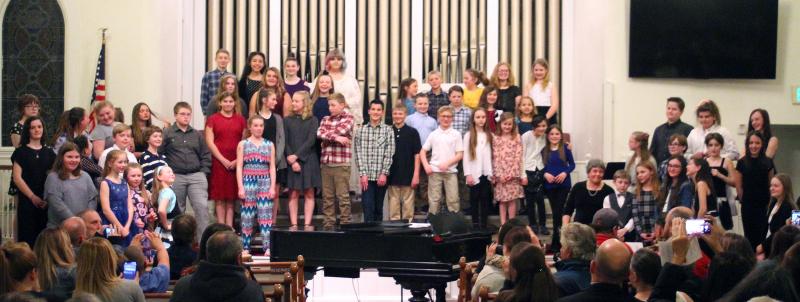 Members of the Boothbay Region Elementary School choruses present their winter concert. STEVE EDWARDS/Boothbay Register
