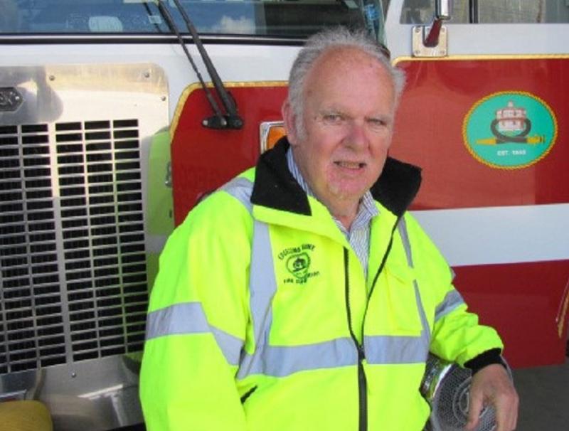 Steve Fenton when he was captain of the Edgecomb Fire Department. Courtesy of Roy Potter