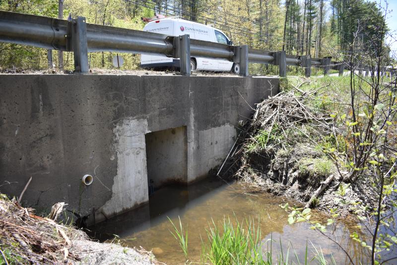 Holbrook’s Pond is formed by a small dam. PHIL DI VECE/Wiscasset Newspaper