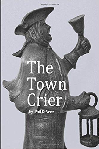 Look familiar? When Phil Di Vece had his newspaper Wiscasset Times, he had this figurine custom-made as part of the sign. Now it is on the cover of Di Vece’s latest book. Courtesy image