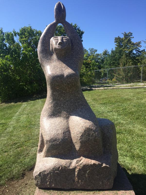 Dick Alden’s “Seeker” is moving to Ocean Point Inn this month. The Inn will have two sculptures installed. LISA KRISTOFF/Boothbay Register