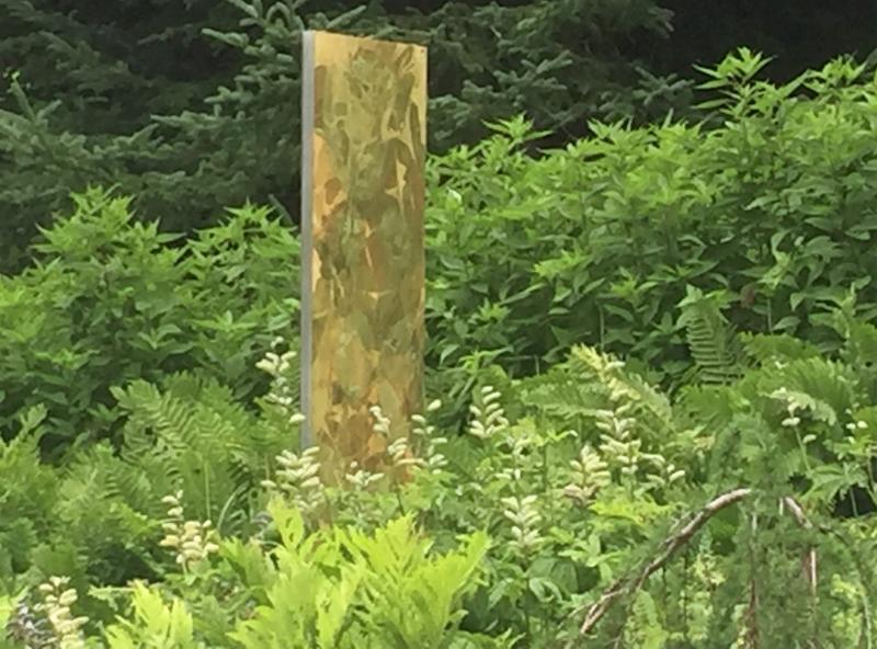 “Quiet: Pinkmoon” – a four dye-sublimation print on aluminum, by Meg Brown Payson now on exhibit at CMBG. LISA KRISTOFF/Boothbay Register Meg Brown Payson