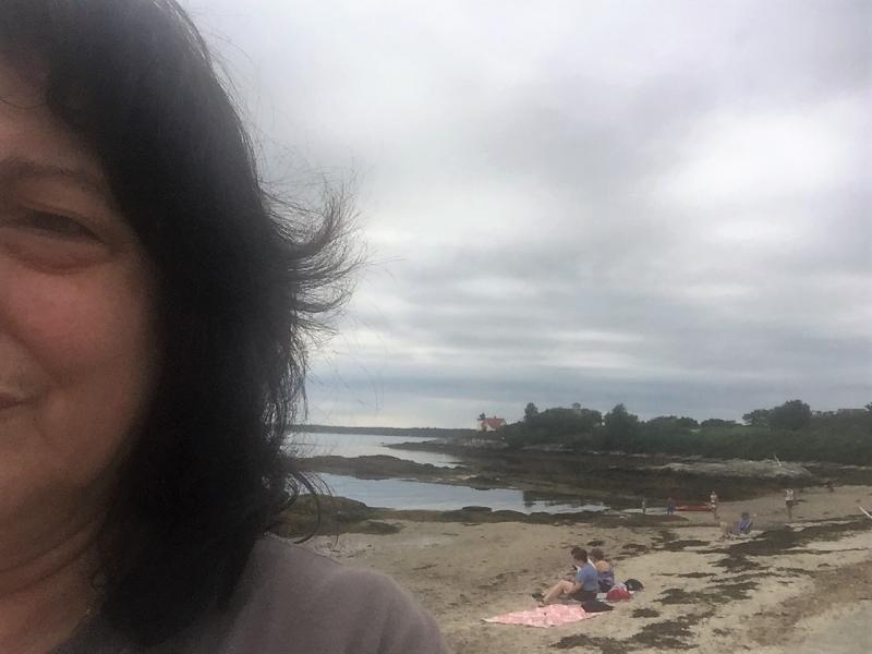 Dog Fish Head Beach and Hendricks Head Lighthouse ... one of the selfie stops of the Great Boothbay Region Road Rally. LISA KRISTOFF/Boothbay Register
