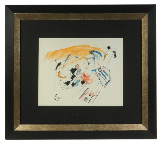 Abstract gouache and ink study by Wassily Kandinsky went for $38,025. Courtesy of Carol Achterhof Wassily Kandinsky
