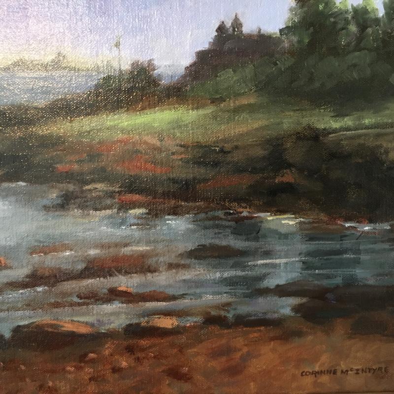 One of two paintings by East Boothbay artist Corinne McIntyre. Courtesy of Patricia Royall Corinne McIntyre