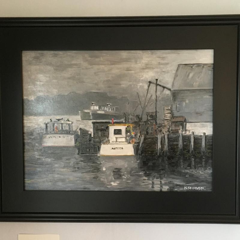 “Overcast,” an oil on board by Kurt Kruger. Courtesy of Patricia Royall