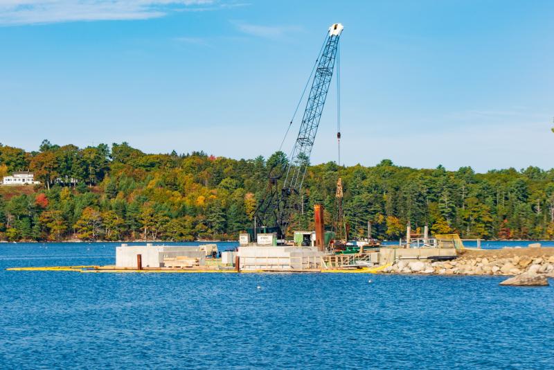 UMaine researchers, visiting scientists and students, marine patrol agents, and business incubator clients are among the many who use the research vessels and waterfront facilities at UMaine’s Darling Marine Center in Walpole. Courtesy of DMC