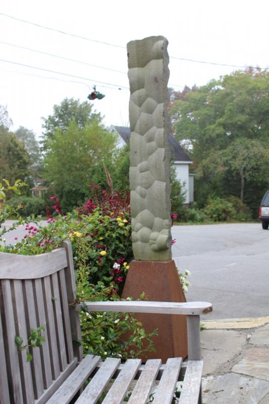 The two sides of this sculpture are quite different. What’s the statement? Mull that over with a cup of coffee. Sophie West photo
