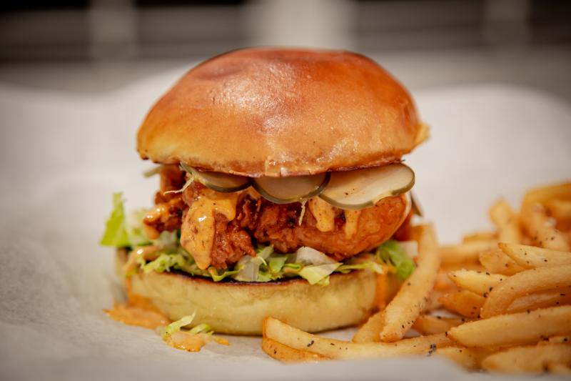 The “Ricky Bobby” chicken sandwich is one of Chef Mike Nguyen’s signature offerings. Courtesy photo
