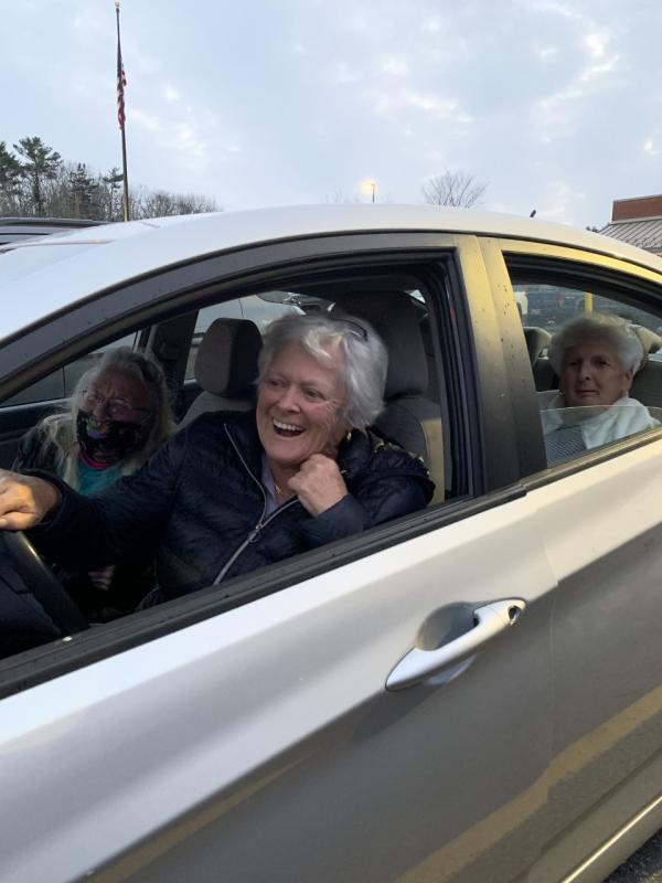Judy Paine, Ramona Gaudette and Eleanor Peaslee enjoy watching the parade. Jennie Mitchell photo