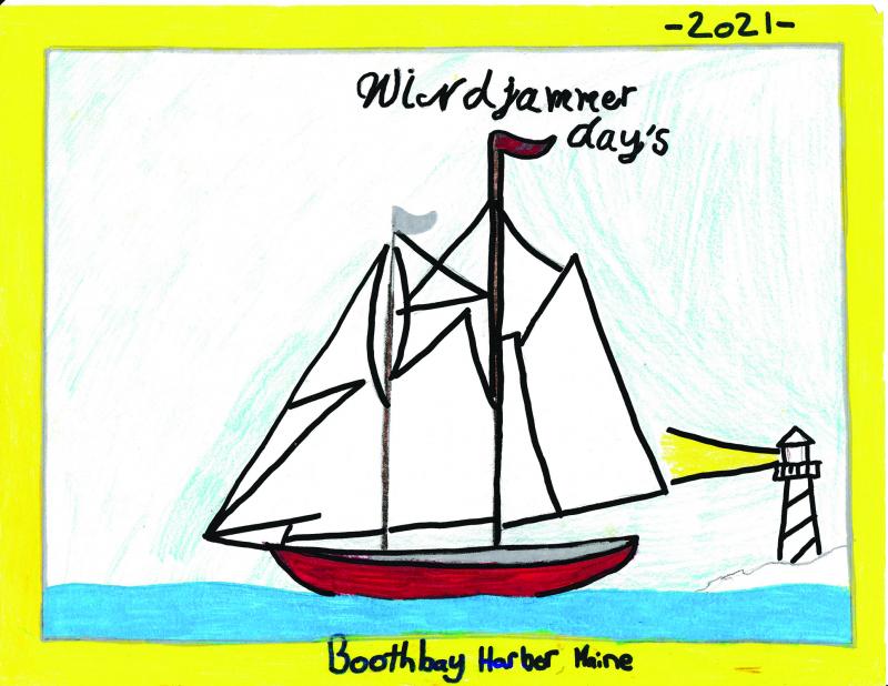 This design by Jack Merton, in grade 7 at BRES, tied with four others in judges’ votes. Courtesy of Rosemary Bourette