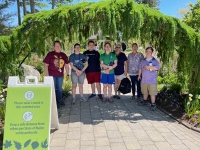 From left, BRHS teacher Paulette Carter, Valerie Giles, Vincent Giles, Grace Giles, BRHS education technician Susan Taylor, BRHS teacher Jane Wallace, and John Rankin. Courtesy photo
