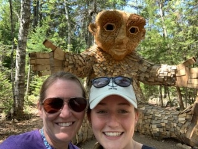 BRHS teacher and parent Lauren Graham, left, with daughter and Class of 2021 senior Isabel Harkins. Courtesy photo