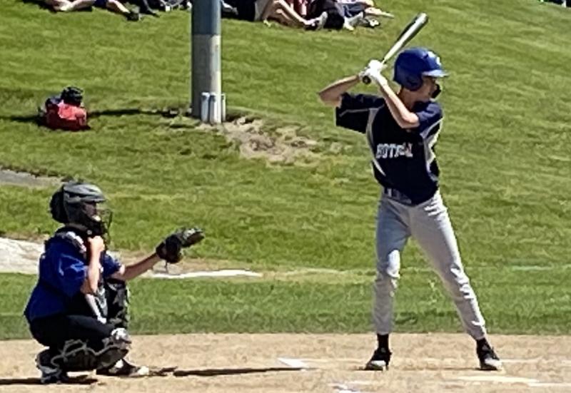 Aidric Canada bats against Bristol Consolidated School. Courtesy of Shanon Cotta
