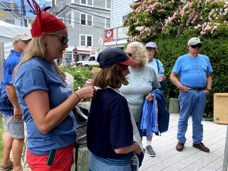 Youngest contestant Meredith Amer of Boothbay Harber gets ready. ISABELLE CURTIS//Boothbay Register