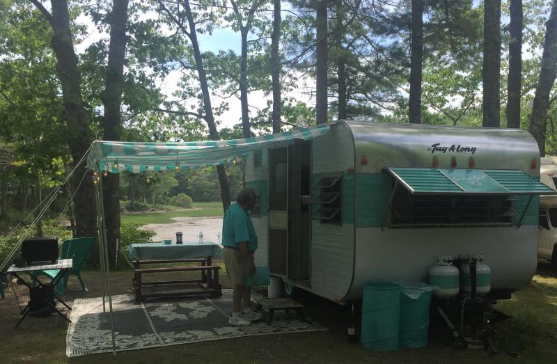 Pretty camper with a lovely view. LISA KRISTOFF/Boothbay Register