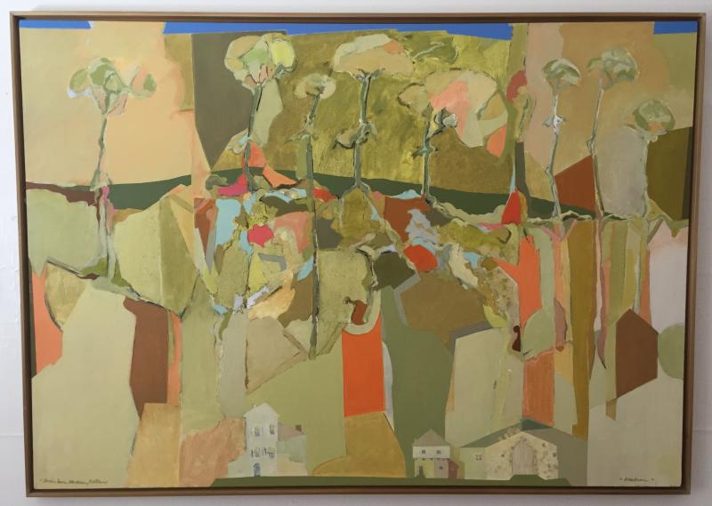 John Lorence’s “Sycamores Near the Chateau #826” – oil on canvas. John Lorence