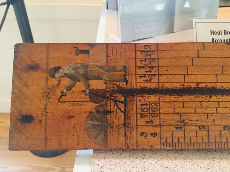 Close up of an old lumber scale found by a Heal descendant near Heal’s lower mill on Westport Island. LISA KRISTOFF/Boothbay Register