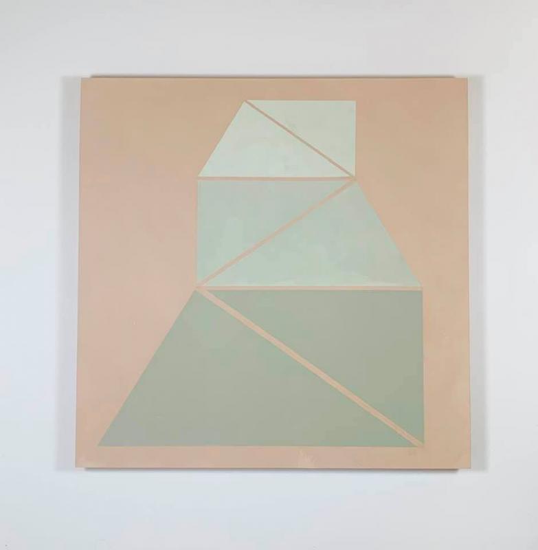 “Diagnols” 20” x 20” – Flashe on paper. Jack Silverio Jack Silverio