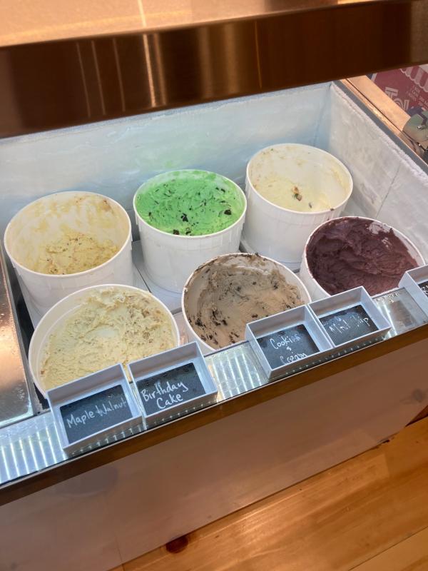 Some of the ice cream selections at Blanchard’s Creamery. Courtesy photo