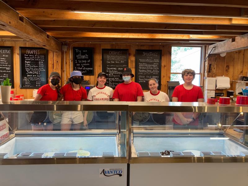 The Blanchard’s Creamery crew in Edgecomb is ready to serve delicious homemade ice cream, yogurt, sorbets, baked goods and coffees at 660 Boothbay Road. Courtesy photo