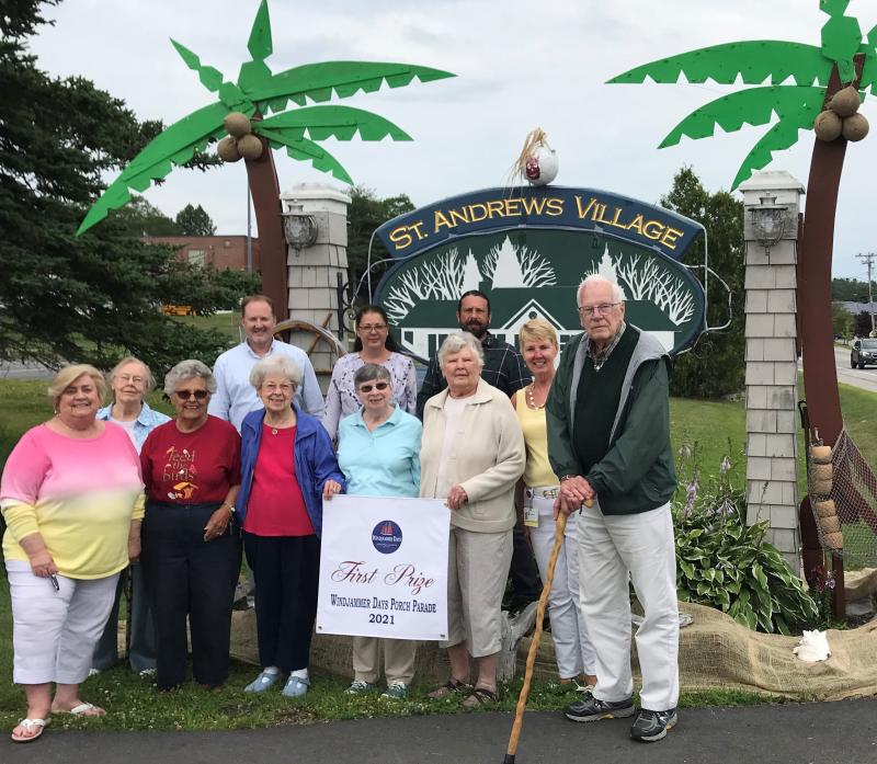 The St. Andrews Village crew received its first place award in the business category July 9. Courtesy of Lisa Walby