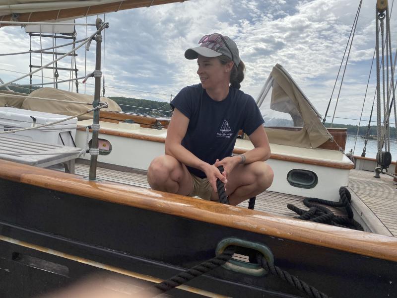 When and If crew member Molly Merwin. SUSAN JOHNS/Wiscasset Newspaper