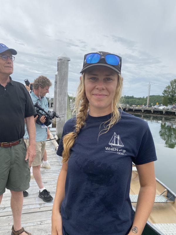 Sidney Anderson from Minnesota serves on When and If’s crew. SUSAN JOHNS/Wiscasset Newspaper