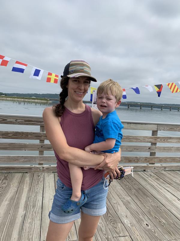 Stephanie Albero of Bristol with son Elliot, 2. SUSAN JOHNS/Wiscasset Newspaper