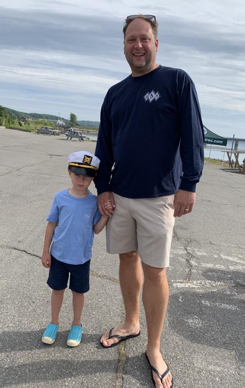 William Horstmann IV, 4, of Winnetka, Illinois with William Horstmann III. SUSAN JOHNS/Wiscasset Newspaper