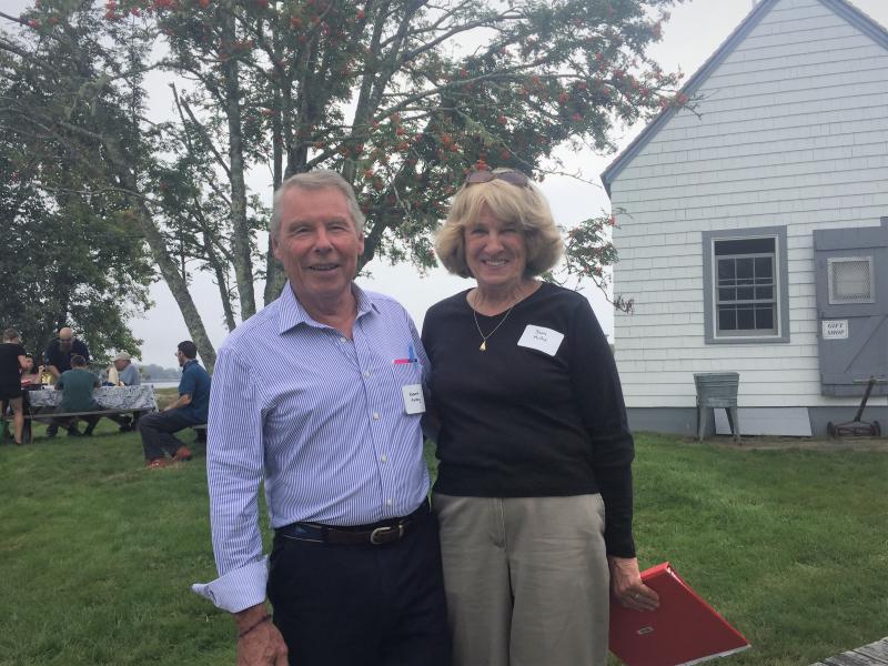 Bob and Jean McKay played key roles over the past two decades with Elaine Jones in the island’s restoration, upkeep and, in Jean’s case, the planning and development of the educational programming on Burnt Island. LISA KRISTOFF/Boothbay Register