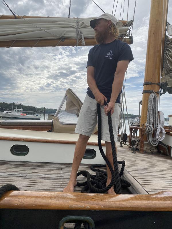 When and If crew member Sean Salzmann. SUSAN JOHNS/Wiscasset Newspaper