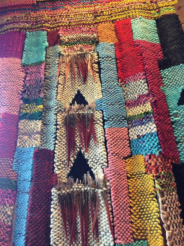Close up of Priscilla Alden’s “Ceremonial Dress.” Priscilla May Alden